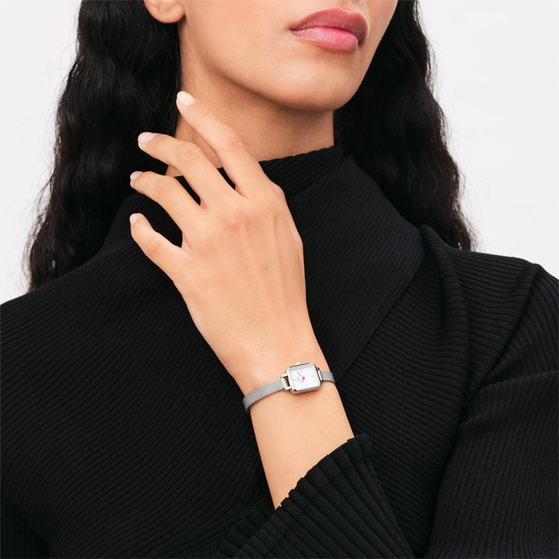 Orologio Solo Tempo Quadro Mini Sterling Acciaio Daniel Wellington DW00100726