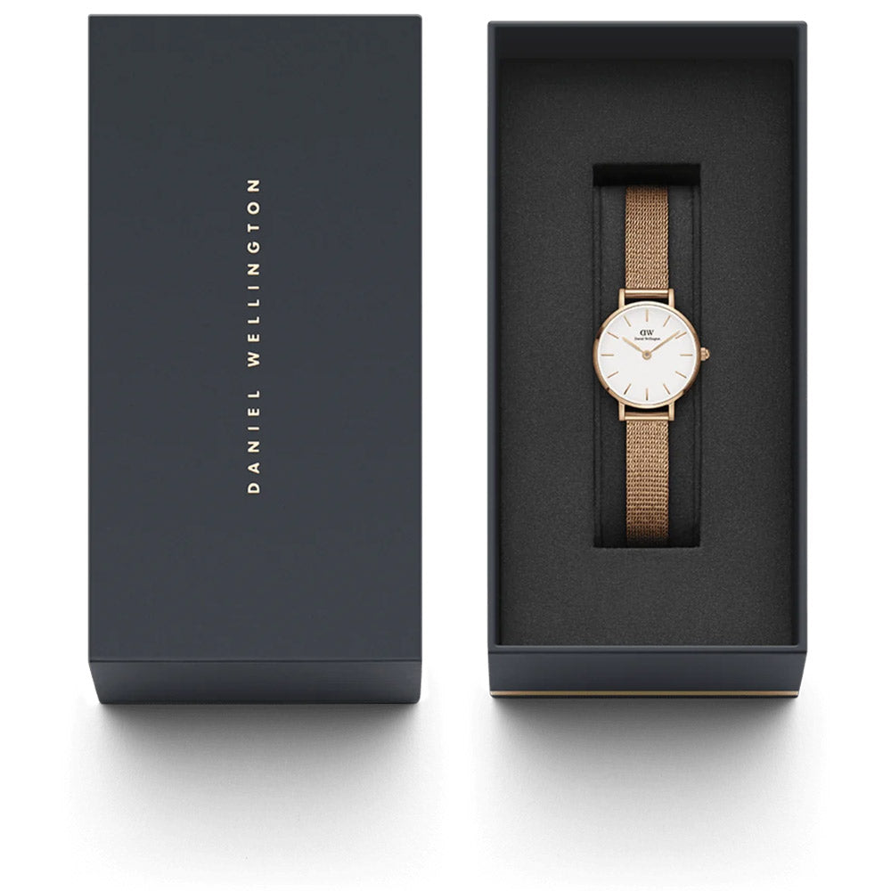Orologio Unisex Daniel Wellington Petite Pressed Melrose Cassa Acciaio Gold Rosé Solo Tempo DW00100447