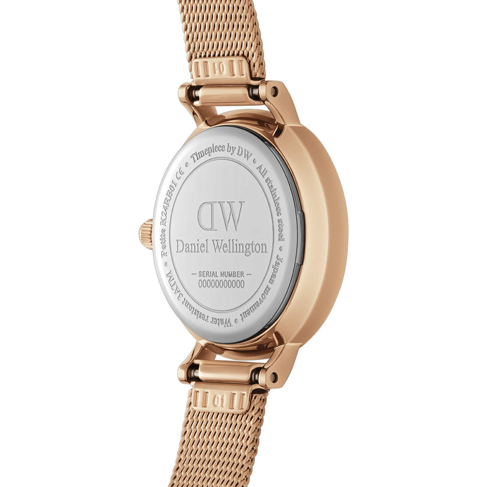 Orologio Unisex Daniel Wellington Petite Pressed Melrose Cassa Acciaio Gold Rosé Solo Tempo DW00100447