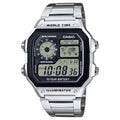 Orologio Viaggio Casio Cinturino Acciaio AE-1200WHD-1AVEF