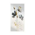 Pannello Acca Argenti Fiori Blu Incanto e Magia Legno e Argento QD.711 25X50