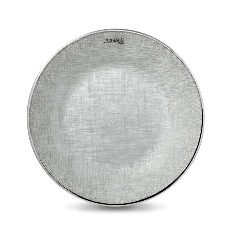 Piatto Tondo Vetro Foglia Argento 925‰ Dogale Venezia 51357494