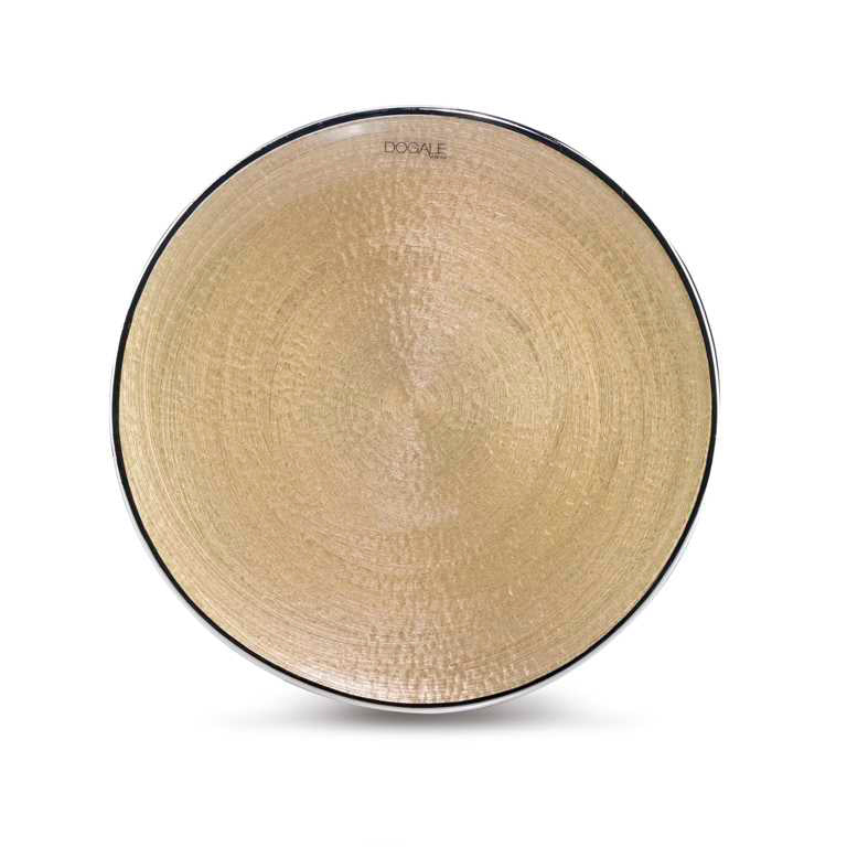 Piatto Vetro Tondo Dorato Dogale Venezia 51350518