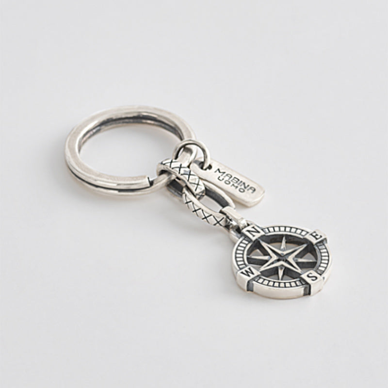 Portachiavi Rosa dei Venti Argento 925‰ Mabina Gioielli 583003