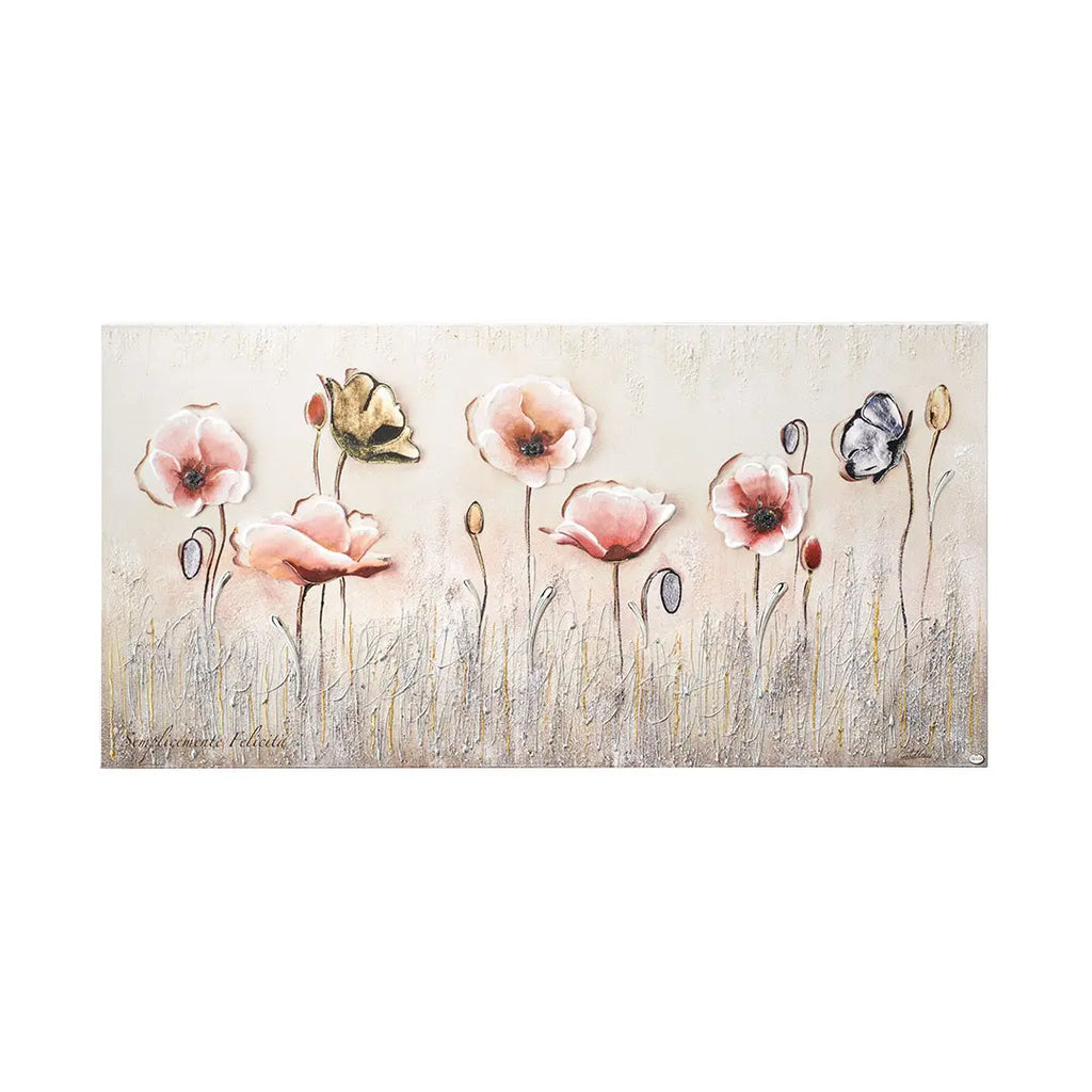 Quadro Decorativo Acca Argenti Semplicemente Felicità Argento e Legno QD.934 40x80