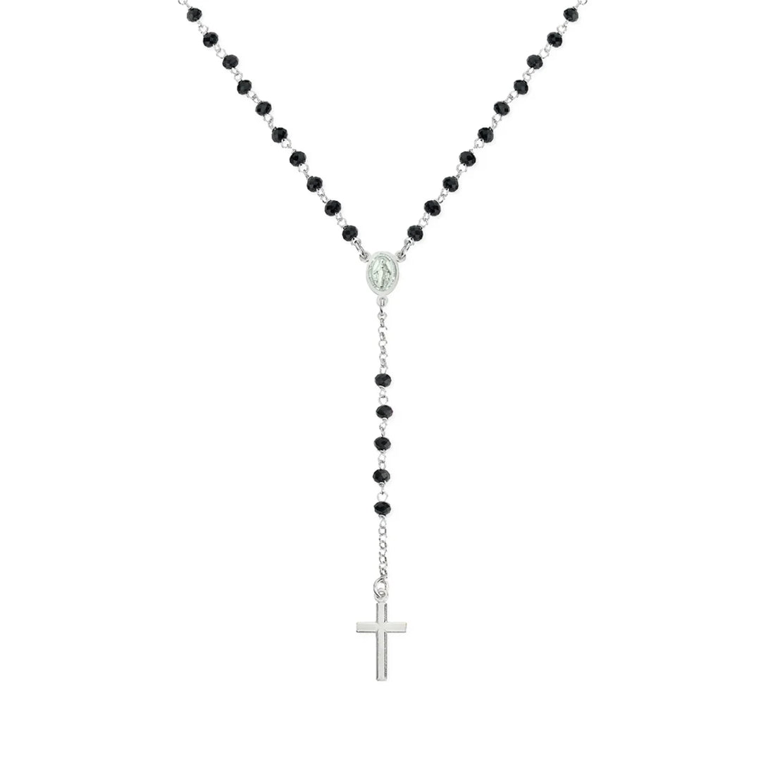 Rosario Amen Classico Cristalli Argento 925 CROBN4