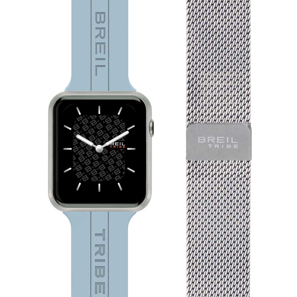 Smartwatch SBT-X Celeste Argento Doppio Cinturino Breil Tribe EW0667