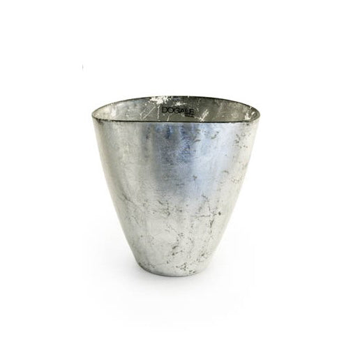 Vaso Ovale Vetro Foglia Argento 925‰ Dogale Venezia 51310228