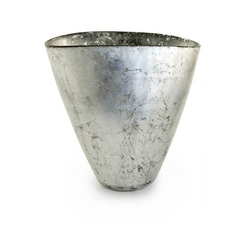 Vaso Grande Ovale Vetro Foglia Argento 925‰ Dogale Venezia 51310229