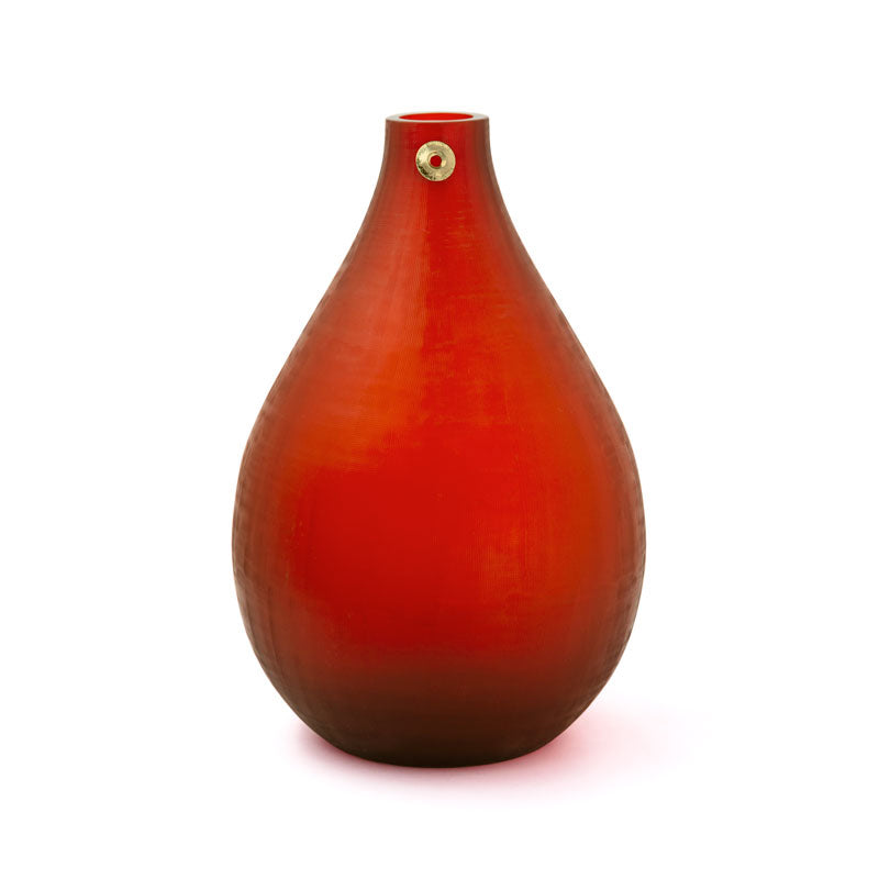 Vaso Vetro Molato Rosso Borchia Dorata Dogale Venezia 51434801